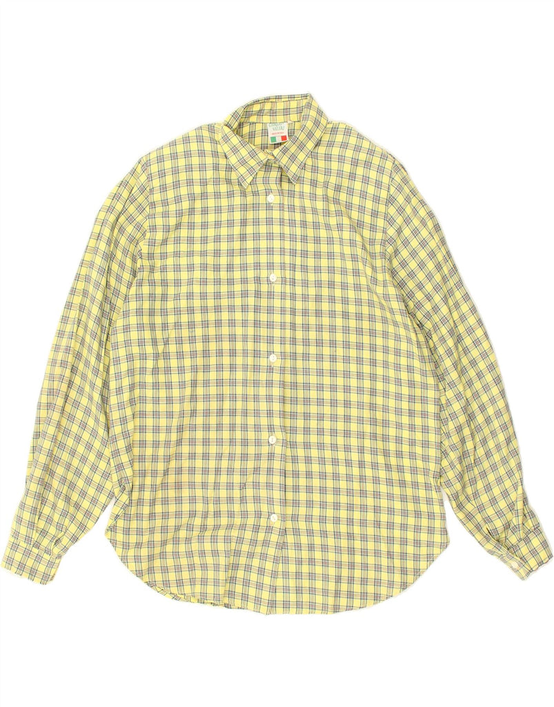 VINTAGE Womens Shirt UK 16 Large Yellow Check | Vintage Vintage | Thrift | Second-Hand Vintage | Used Clothing | Messina Hembry 