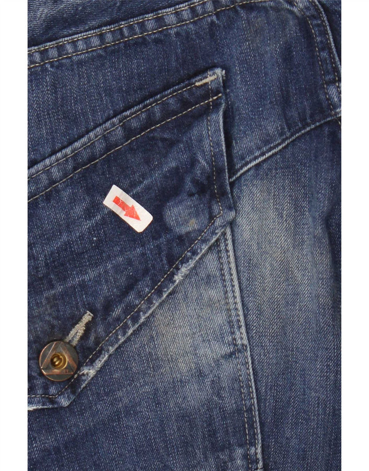 G-Star Mens Straight Jeans W36 L32 Blue Patchwork Cotton