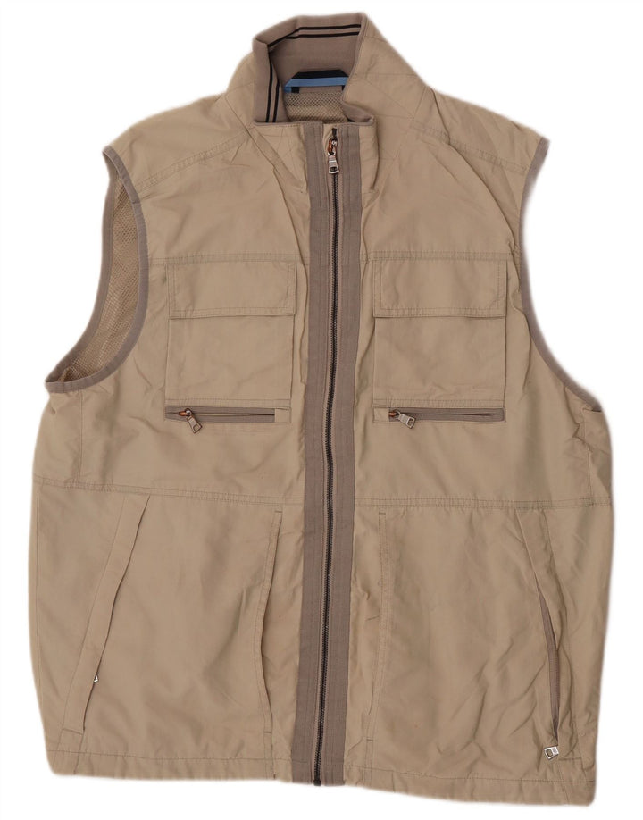 Marks & Spencer Mens Blue Harbour Utility Gilet UK 40 Large Beige
