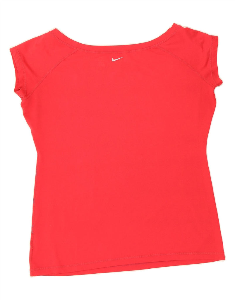 NIKE Womens Dri Fit Loose Fit T-Shirt Top UK 18 XL Red Striped Vintage Nike and Second-Hand Nike from Messina Hembry 