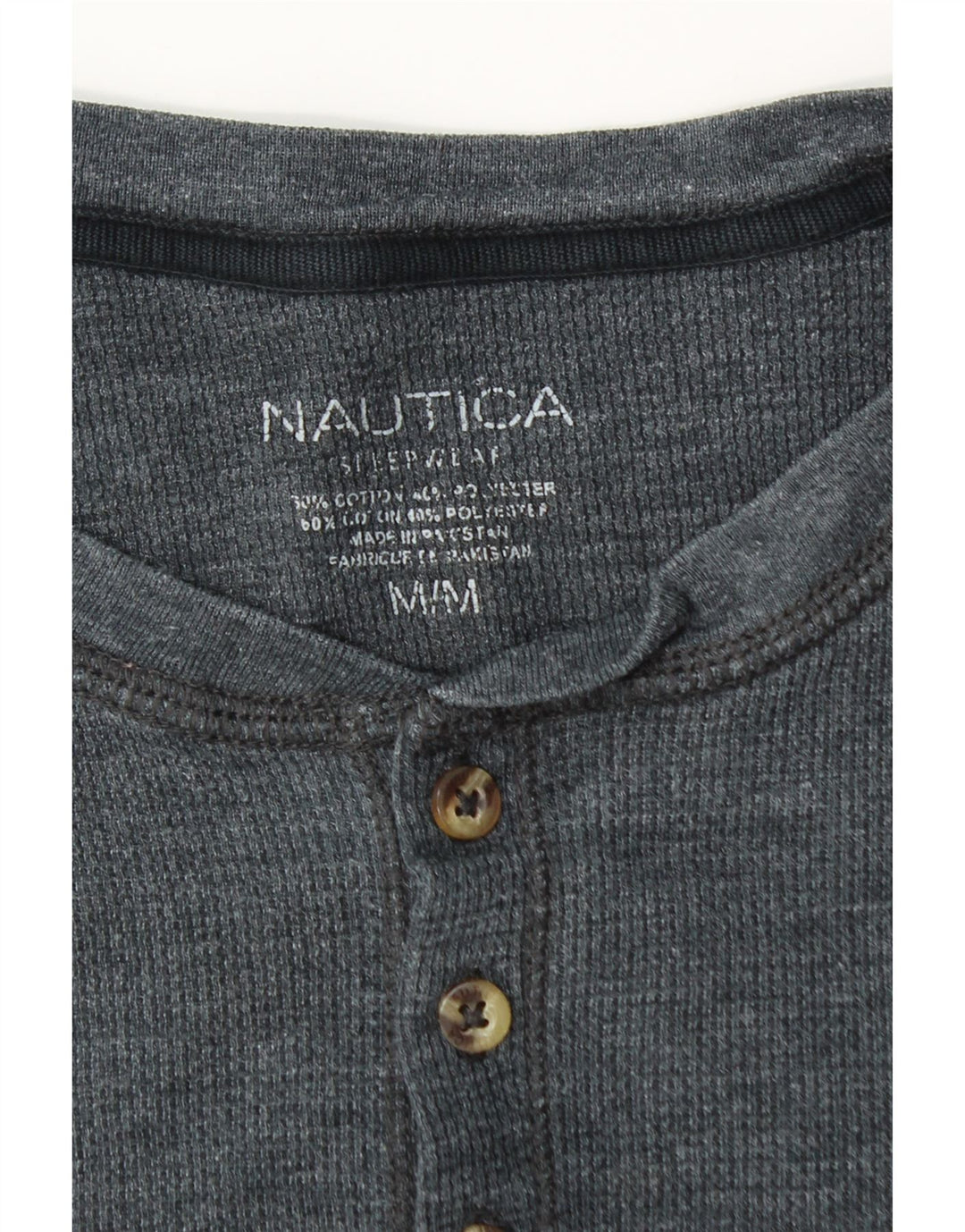 Nautica Mens T-Shirt Top Medium Navy Blue Cotton