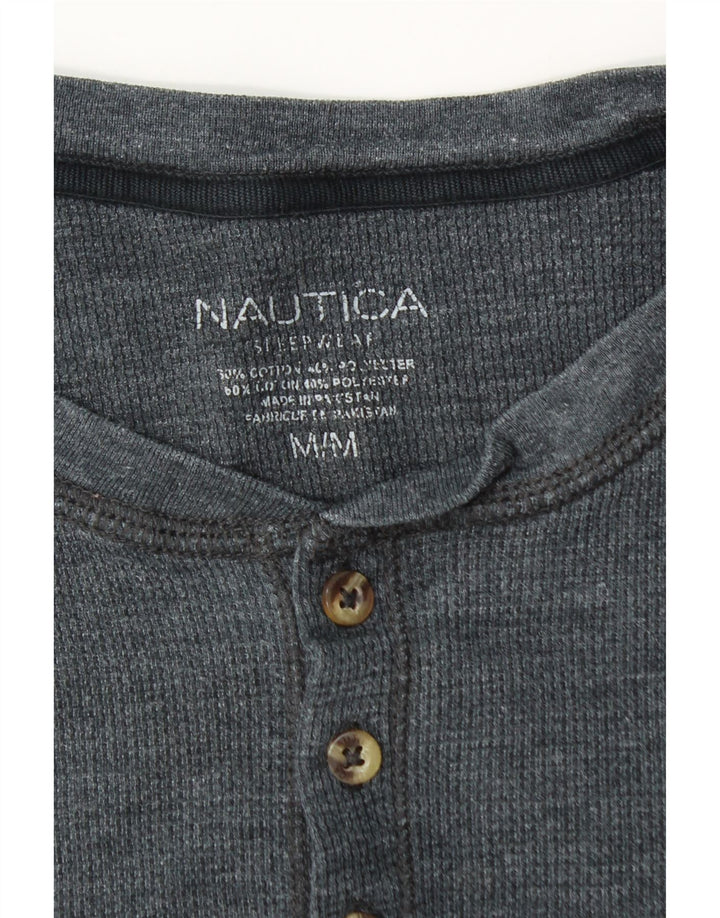 Nautica Mens T-Shirt Top Medium Navy Blue Cotton