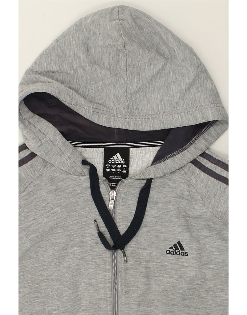 ADIDAS Mens Zip Hoodie Sweater Medium Grey Cotton | Vintage Adidas | Thrift | Second-Hand Adidas | Used Clothing | Messina Hembry 