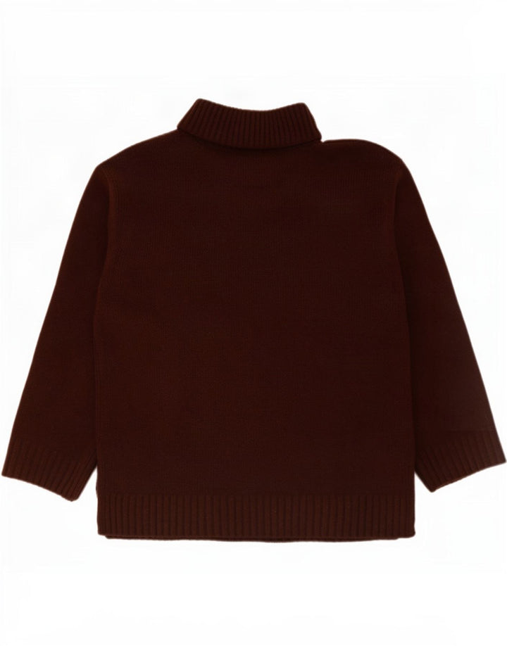 Marks & Spencer Womens Roll Neck Jumper Sweater UK 14 Medium Burgundy