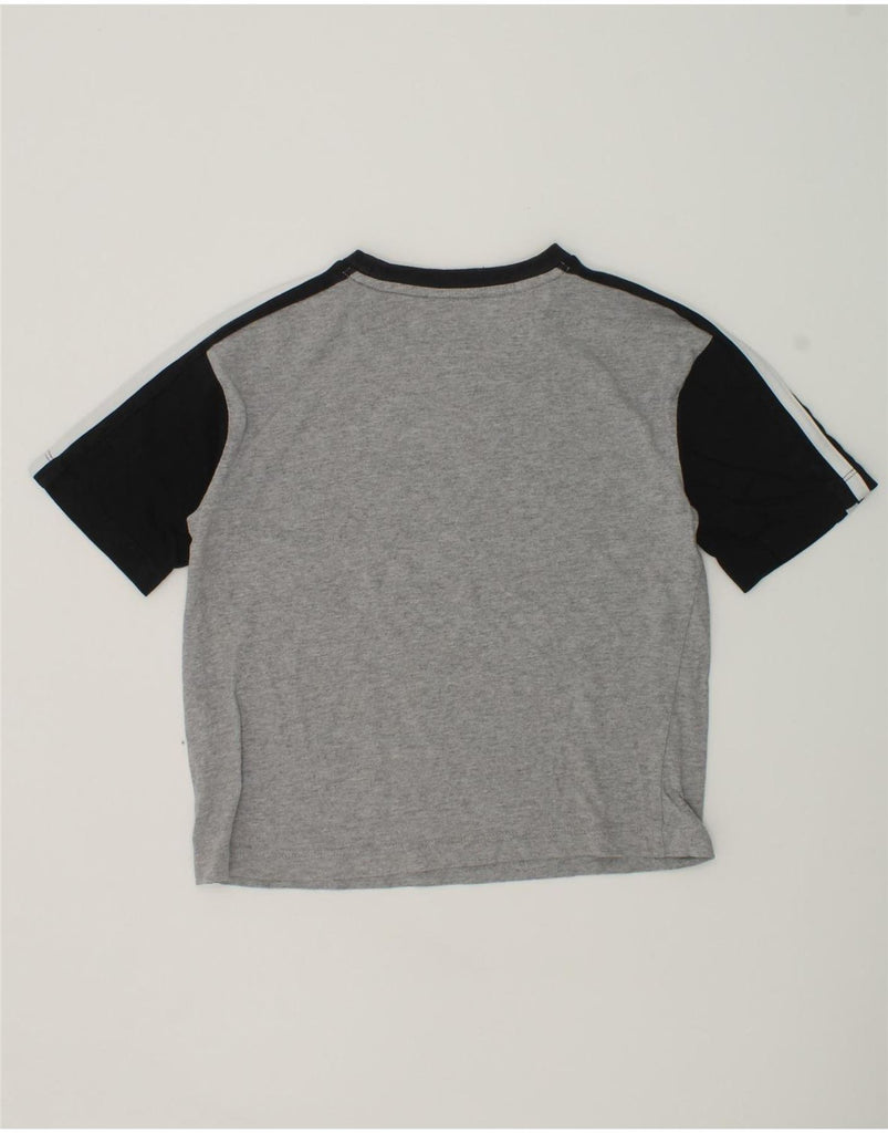 ADIDAS Girls Graphic T-Shirt Top 9-10 Years Grey Colourblock | Vintage Adidas | Thrift | Second-Hand Adidas | Used Clothing | Messina Hembry 