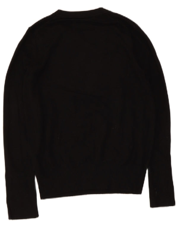 Zara Womens Boat Neck Jumper Sweater UK 12 Medium Black