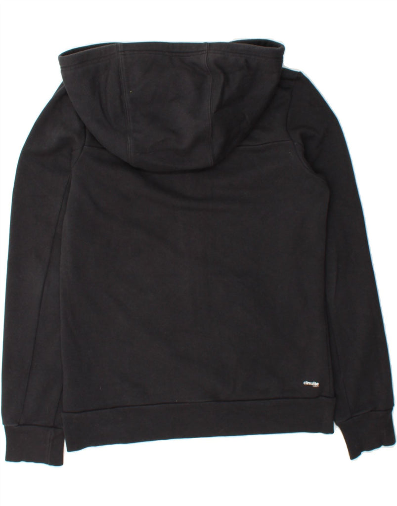 ADIDAS Womens Climalite Oversized Zip Hoodie Sweater UK 8/10 Small Black Vintage Adidas and Second-Hand Adidas from Messina Hembry 