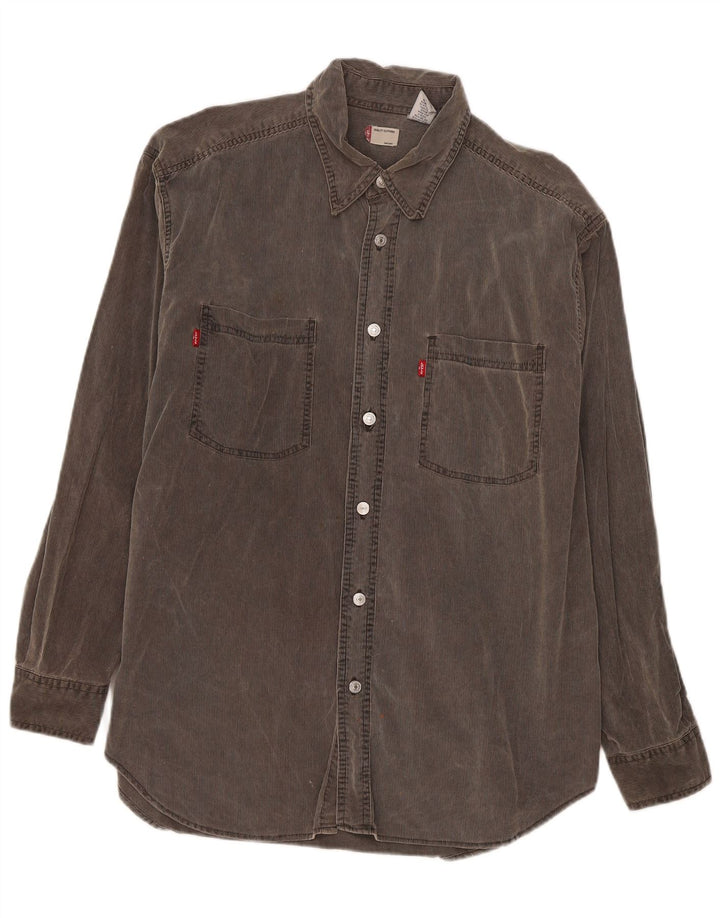 Levi's Mens Corduroy Shirt Medium Grey