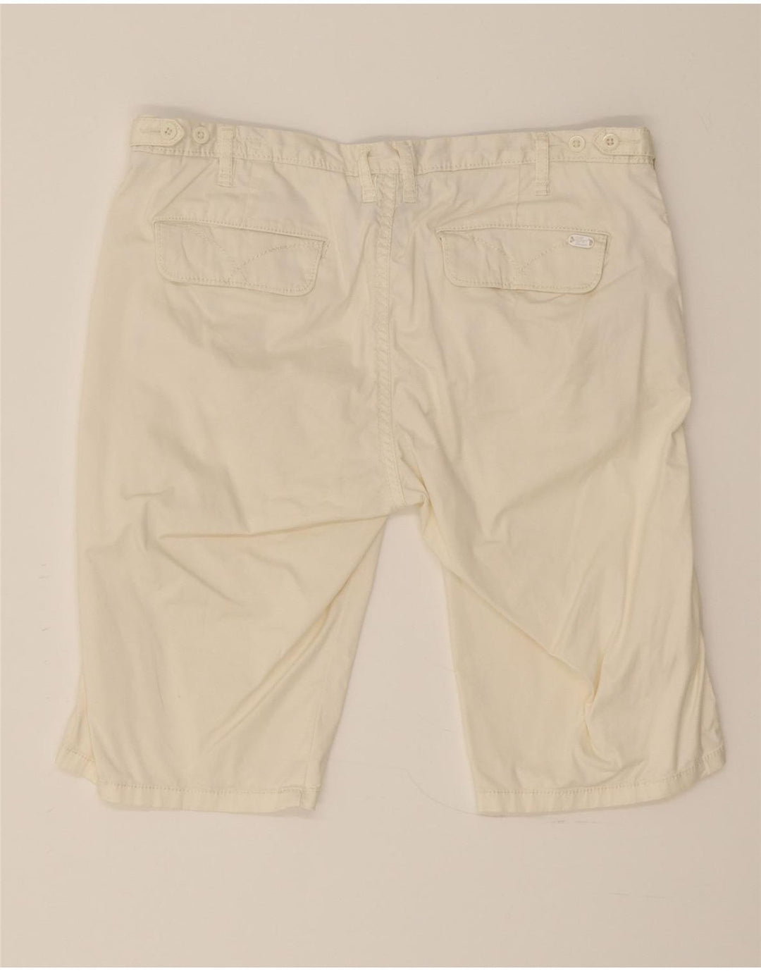 TOMMY HILFIGER Womens Chino Shorts W32 Large Off White Elastane Vintage Tommy Hilfiger and Second-Hand Tommy Hilfiger from Messina Hembry 