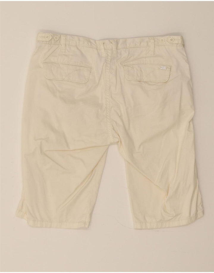 TOMMY HILFIGER Womens Chino Shorts W32 Large Off White Elastane Vintage Tommy Hilfiger and Second-Hand Tommy Hilfiger from Messina Hembry 