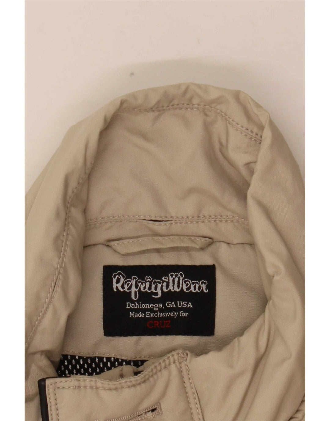 Refrigiwear Mens Rain Jacket UK 38 Medium Beige Nylon