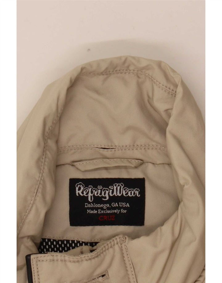 Refrigiwear Mens Rain Jacket UK 38 Medium Beige Nylon