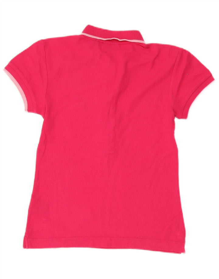 Fila Womens Polo Shirt UK 12 Medium Pink Cotton