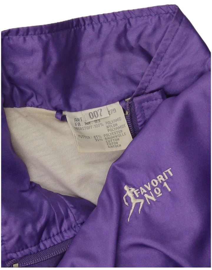Vintage Mens Tracksuit Top Jacket 2XL Purple Polyamide