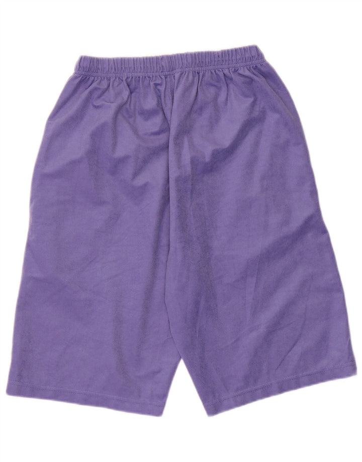 VINTAGE Womens Sport Shorts UK 12 Medium Purple Triacetate