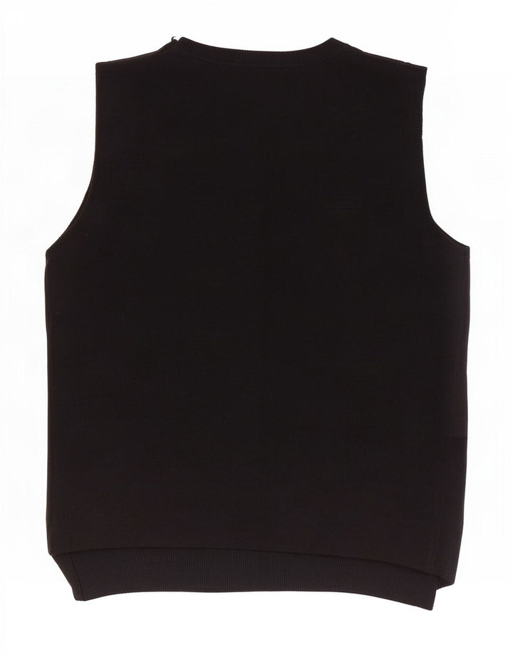 Zara Womens Vest Tank Top UK 12 Medium Black Viscose