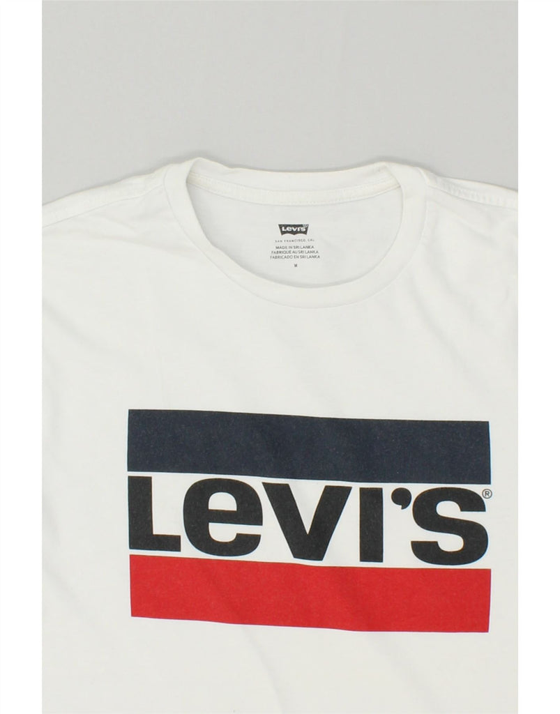 LEVI'S Mens Graphic T-Shirt Top Medium White Cotton | Vintage Levi's | Thrift | Second-Hand Levi's | Used Clothing | Messina Hembry 