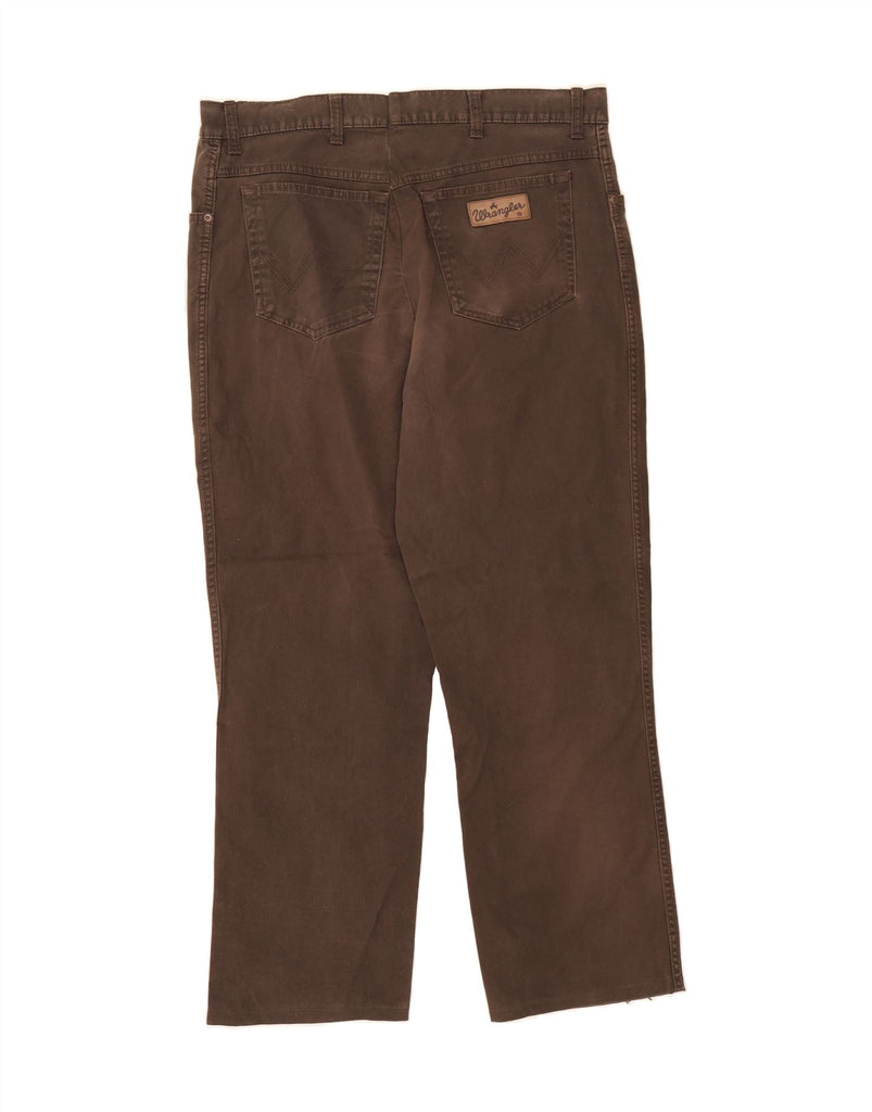 WRANGLER Mens Texas Stretch Straight Jeans W40 L28 Brown Cotton Vintage Wrangler and Second-Hand Wrangler from Messina Hembry 