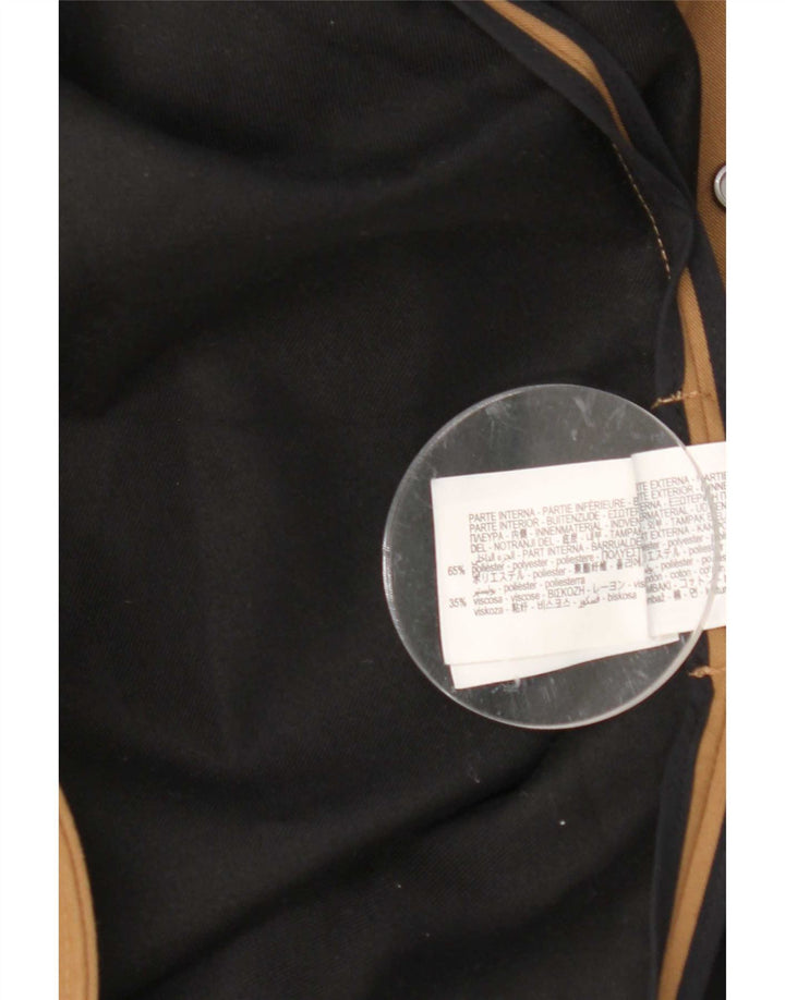 Zara Mens Overcoat UK 38 Medium Beige Polyester