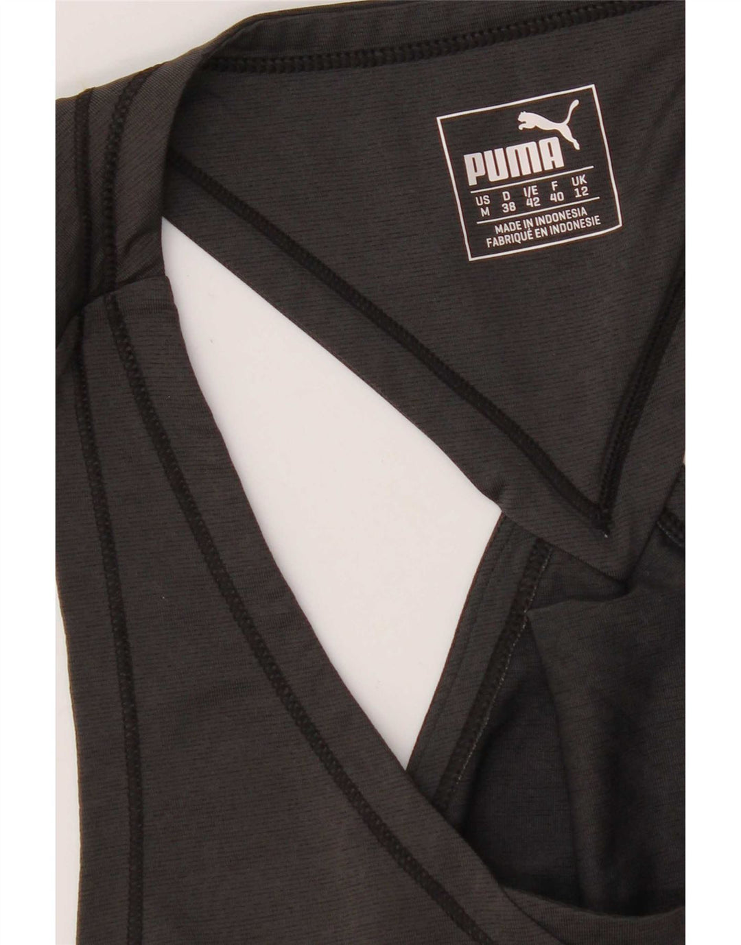 Puma Womens Vest Top UK 12 Medium Grey Polyester