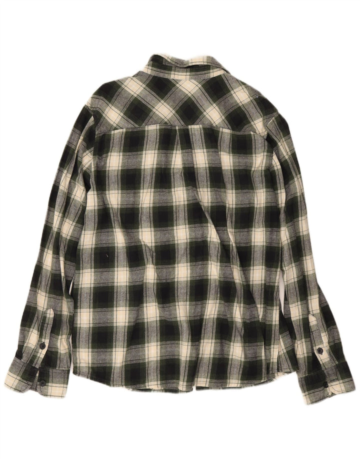 Mountain Warehouse Mens Flannel Shirt XL Green Check Cotton