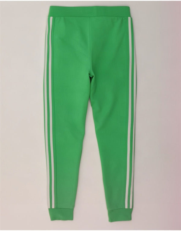Adidas Womens Tracksuit Trousers Joggers UK 10 Small Green Cotton