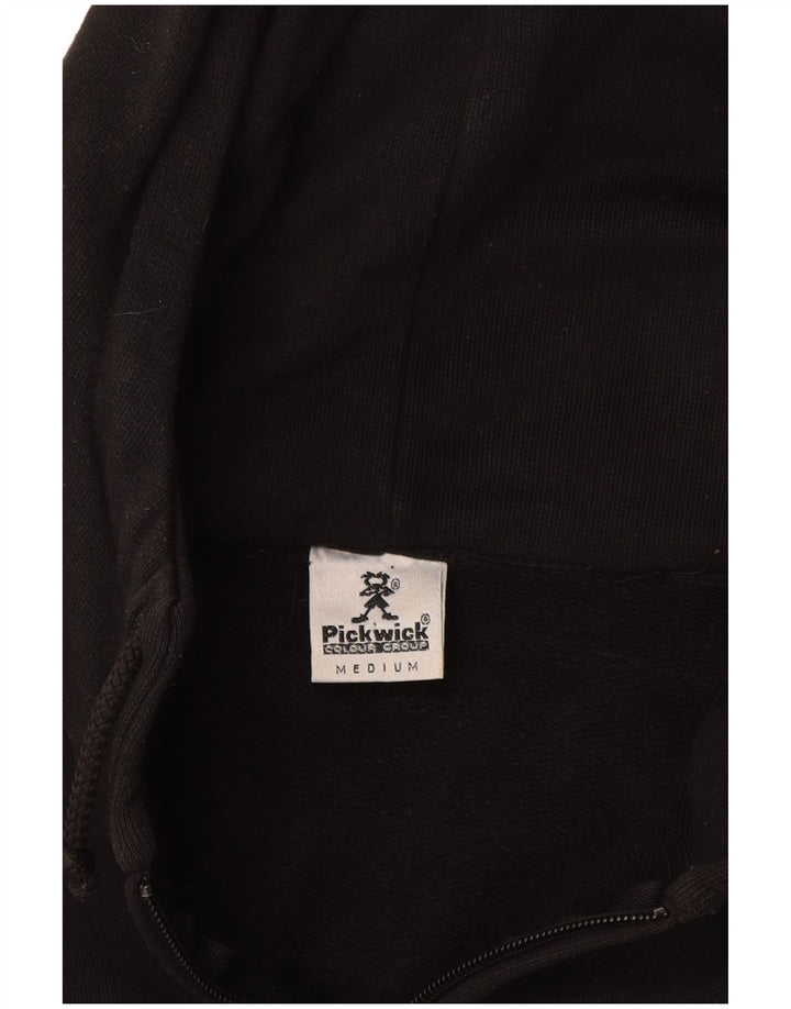 Pickwick Mens Graphic Zip Hoodie Sweater Medium Black Cotton