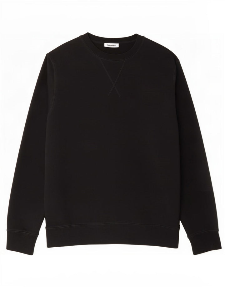 Marks & Spencer Mens Regular Fit Sweatshirt Jumper Medium Black Cotton