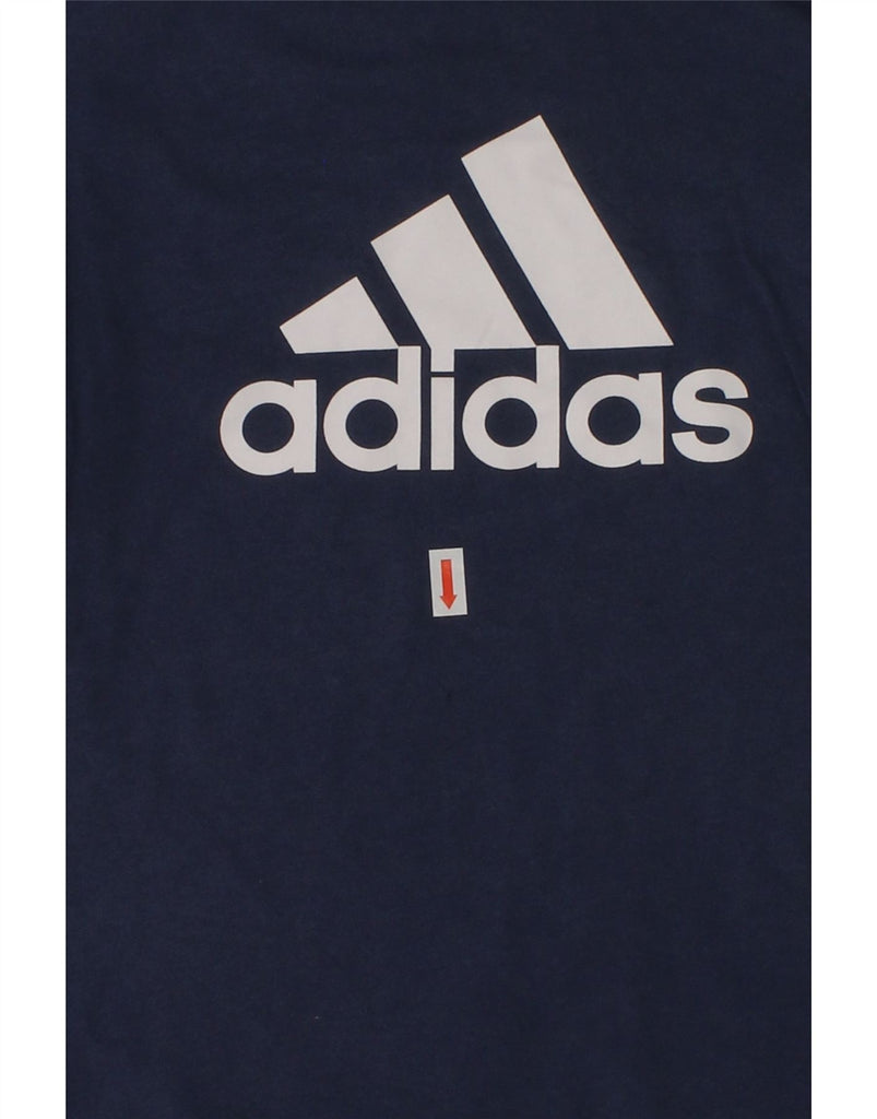 ADIDAS Boys Graphic T-Shirt Top 7-8 Years Navy Blue | Vintage Adidas | Thrift | Second-Hand Adidas | Used Clothing | Messina Hembry 