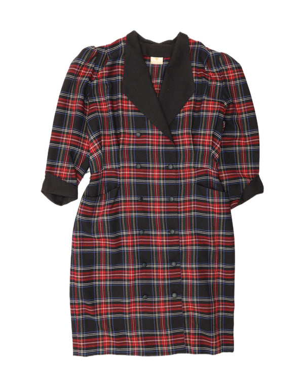 Adler Womens Sheath Dress UK 16 Large Multicoloured Check Polyester