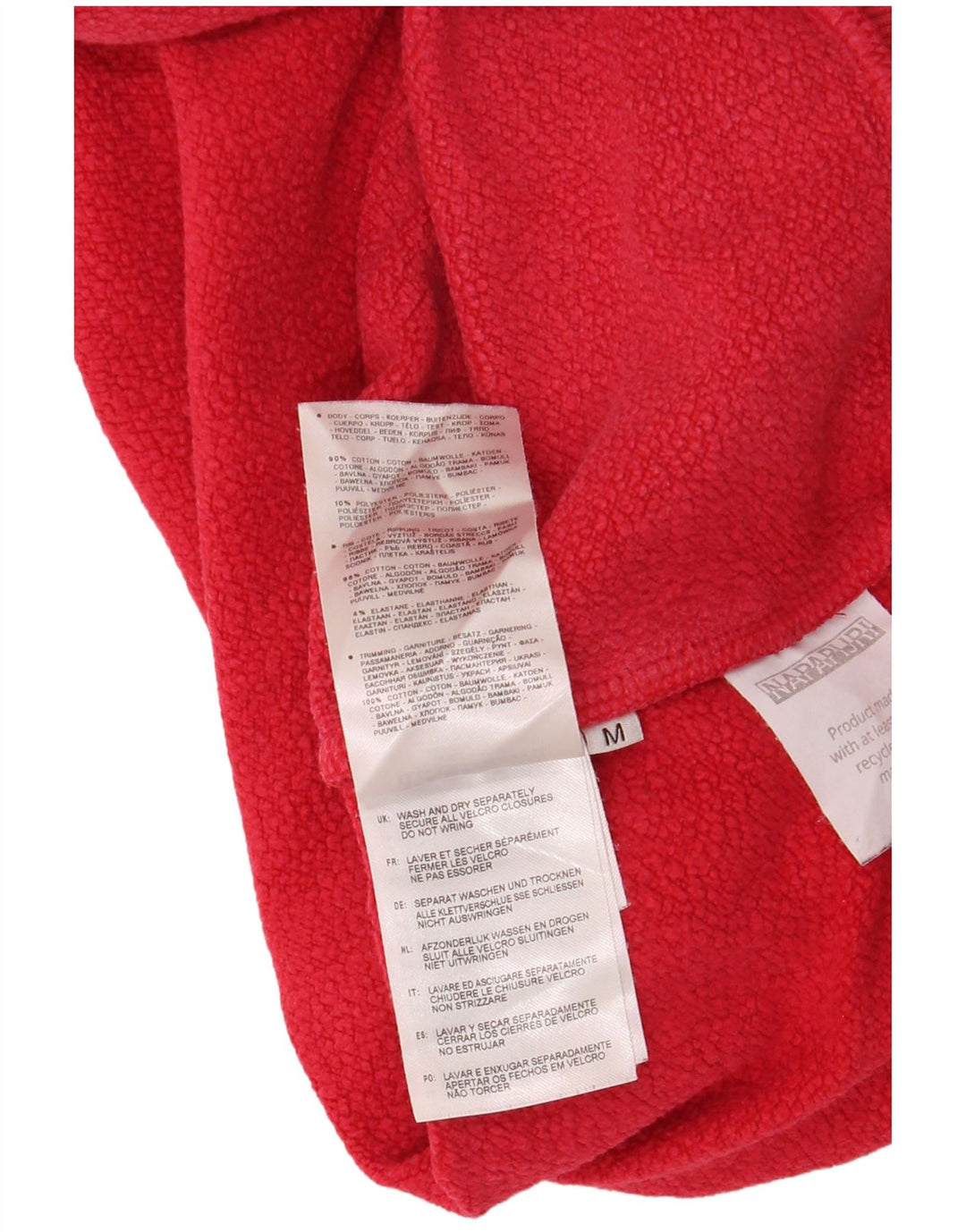 NAPAPIJRI Mens Graphic Hoodie Jumper Medium Red Cotton