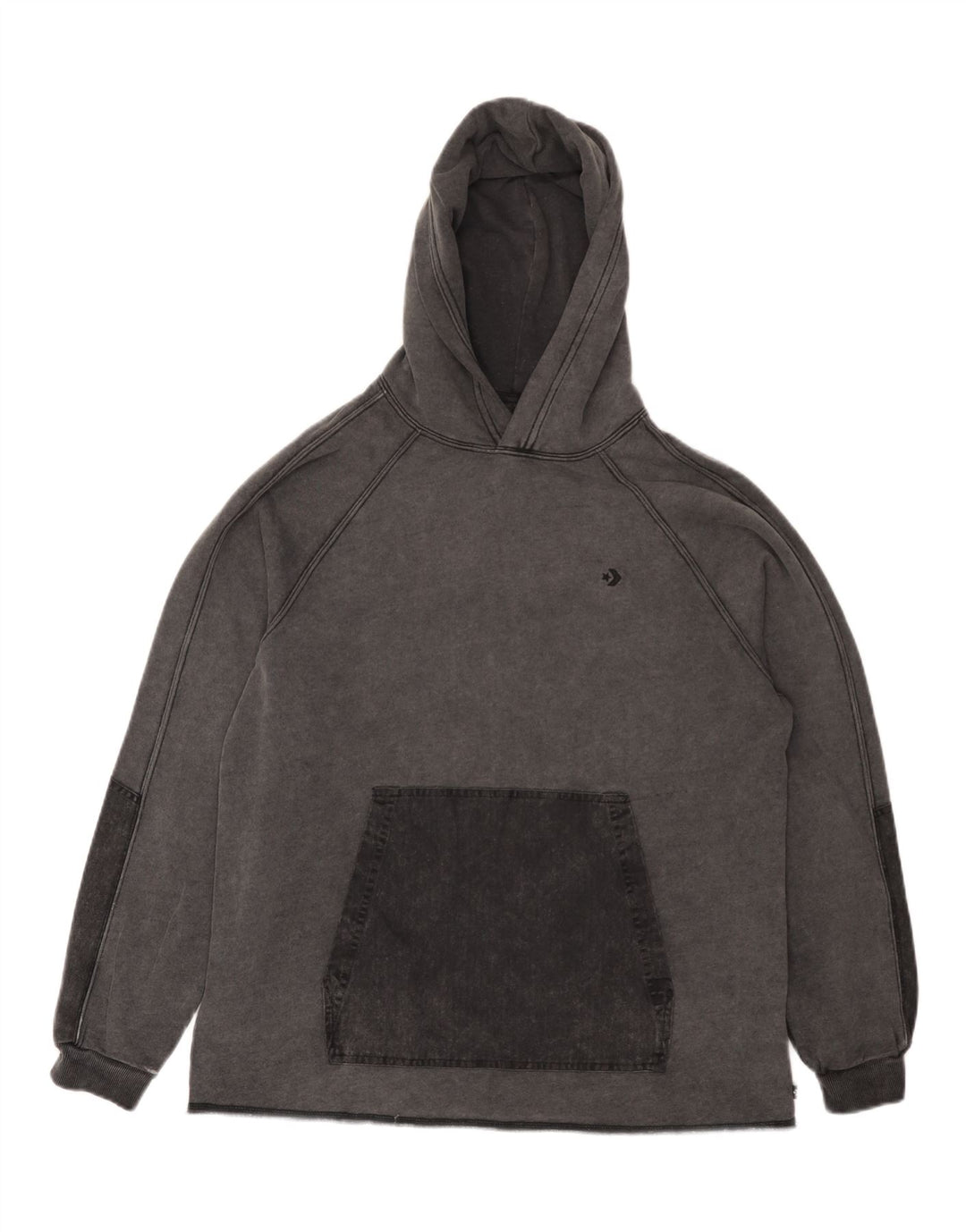 Converse Mens Hoodie Jumper Small Grey Cotton