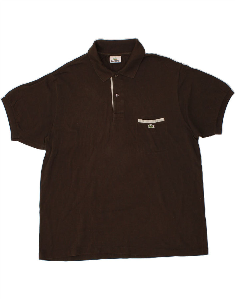 LACOSTE Mens Polo Shirt Size 6 XL Brown Cotton Vintage Lacoste and Second-Hand Lacoste from Messina Hembry 