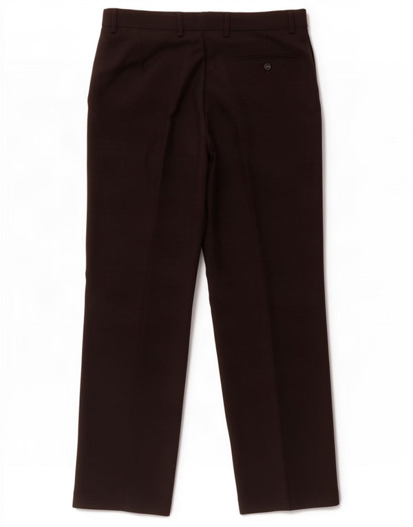 Marks & Spencer Mens Straight Suit Trousers W32 L31 Black Polyester