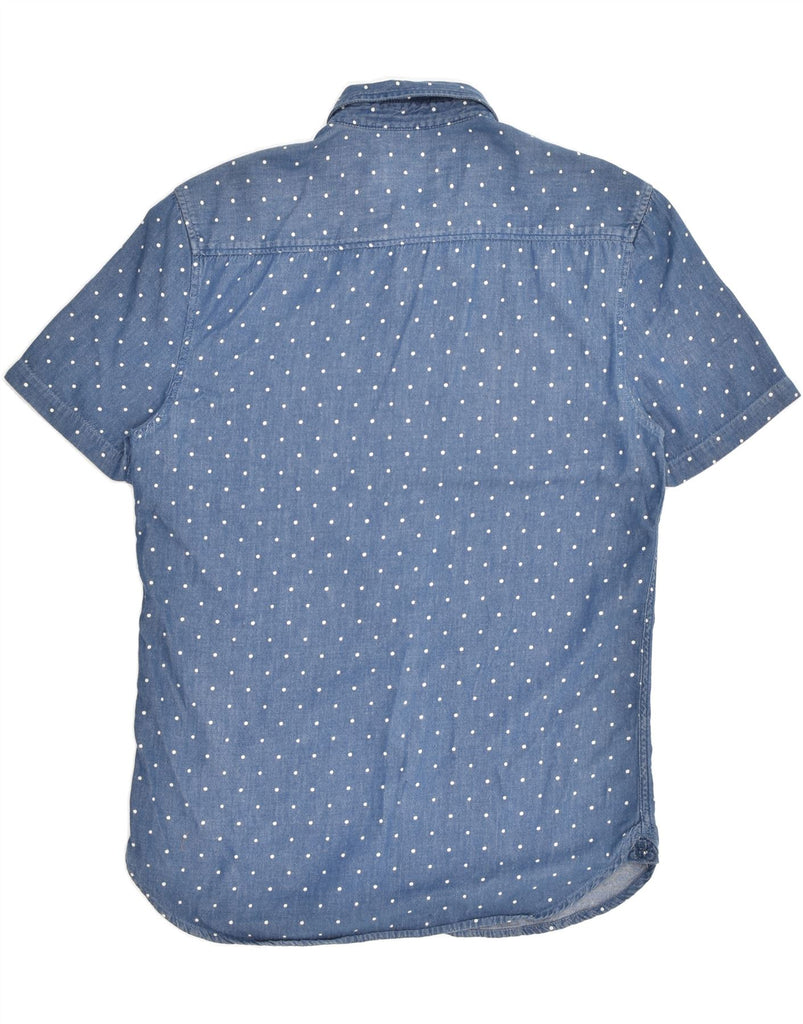 JACK & JONES Mens Short Sleeve Shirt Large Blue Polka Dot Cotton | Vintage Jack & Jones | Thrift | Second-Hand Jack & Jones | Used Clothing | Messina Hembry 