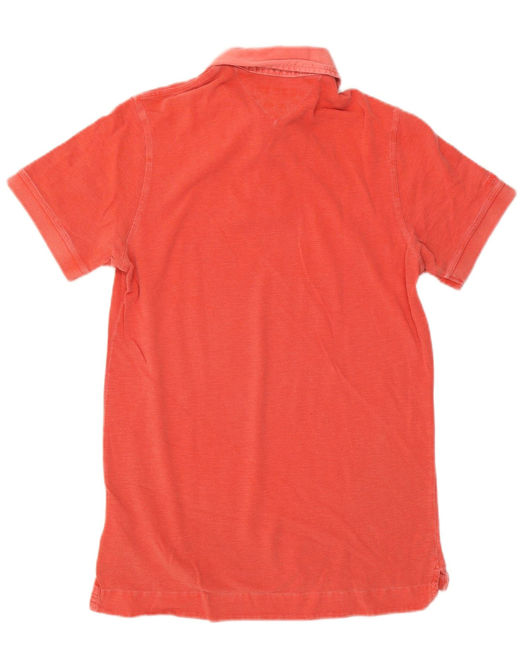 TOMMY HILFIGER Mens Slim Fit Polo Shirt Medium Red Cotton