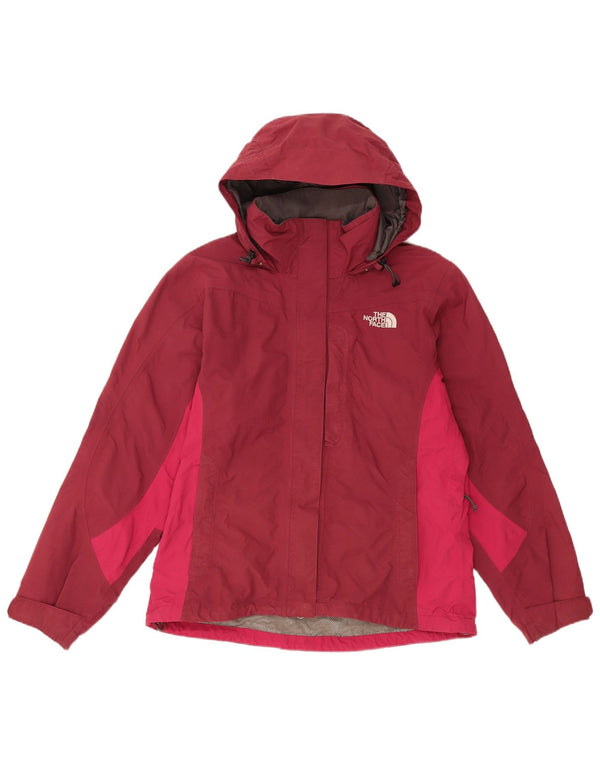 THE NORTH FACE Womens Oversized Rain Jacket UK 10 Small Burgundy