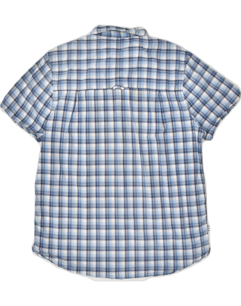 MOUNTAIN WAREHOUSE Mens Short Sleeve Shirt Large Blue Check Cotton | Vintage Mountain Warehouse | Thrift | Second-Hand Mountain Warehouse | Used Clothing | Messina Hembry 