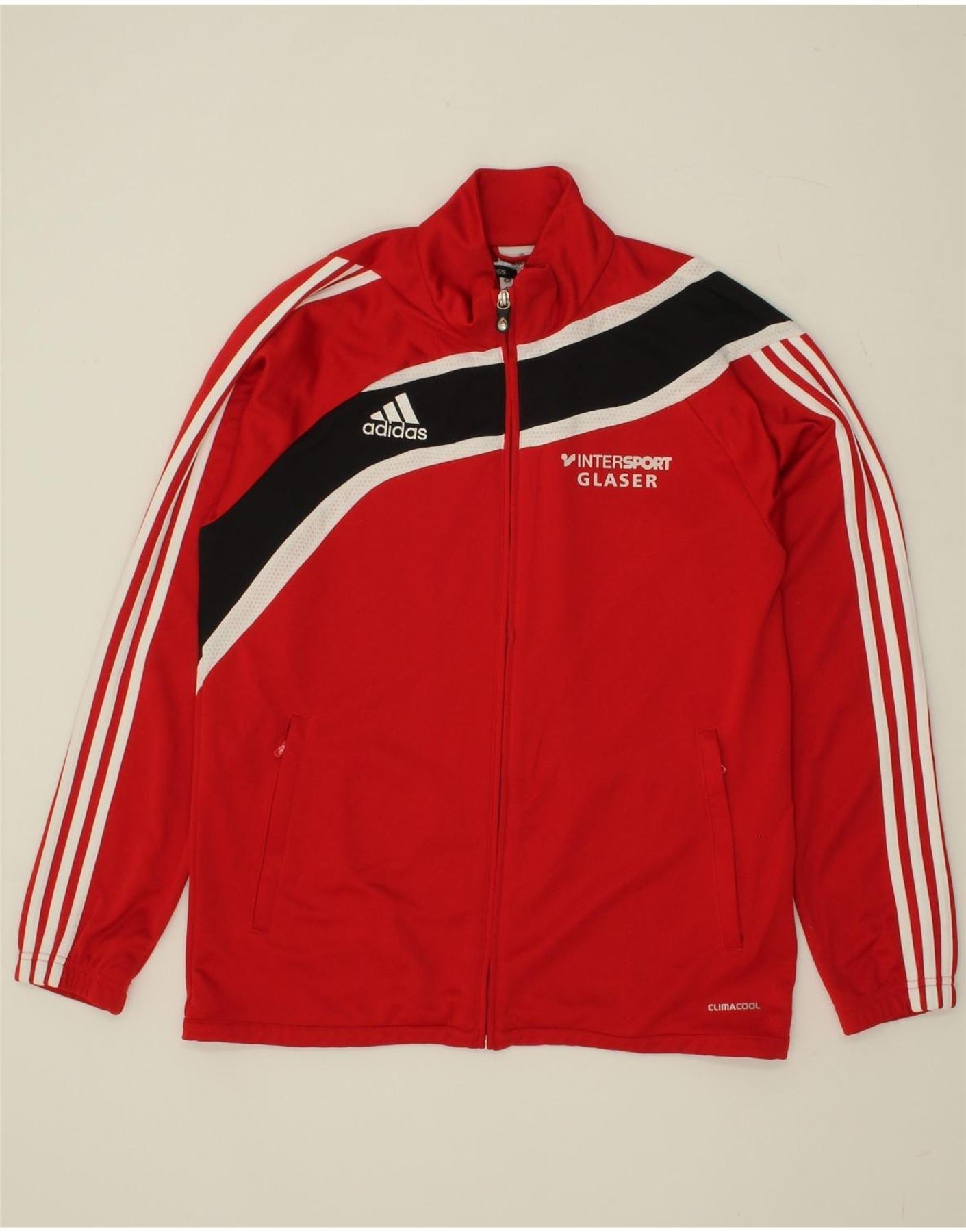 ADIDAS Mens Clima 365 Graphic Tracksuit Top Jacket Small Red