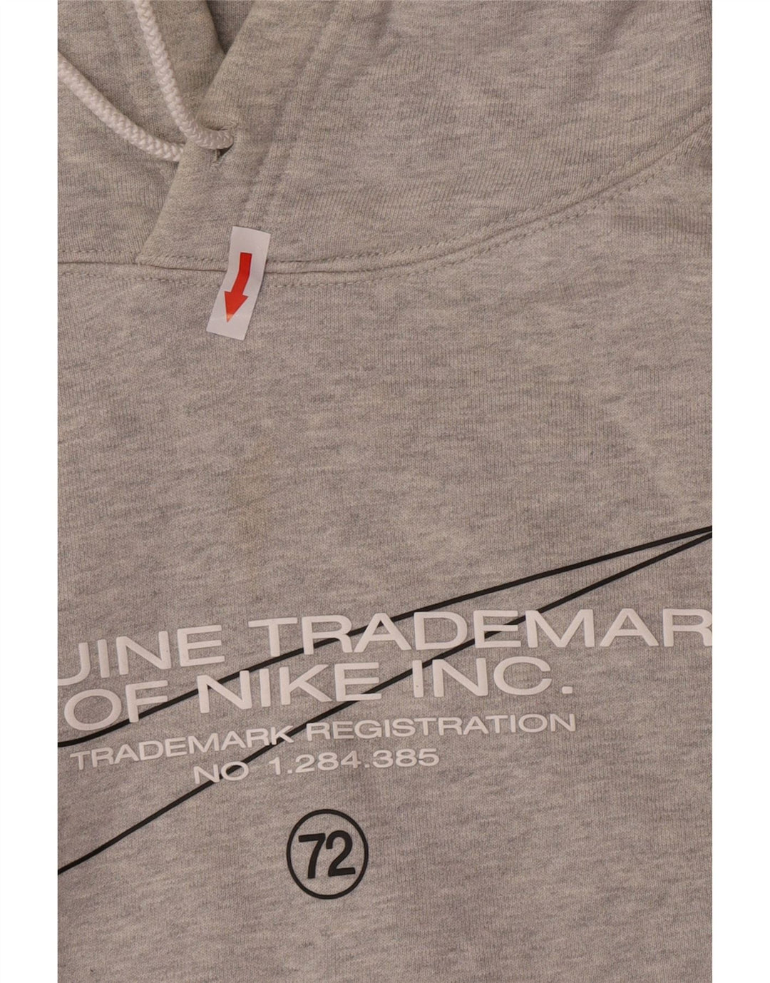 Nike Mens Graphic Hoodie Jumper Small Grey Cotton