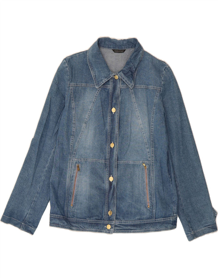 VINTAGE Womens Denim Jacket UK 16 Large Blue Cotton Vintage Vintage and Second-Hand Vintage from Messina Hembry 