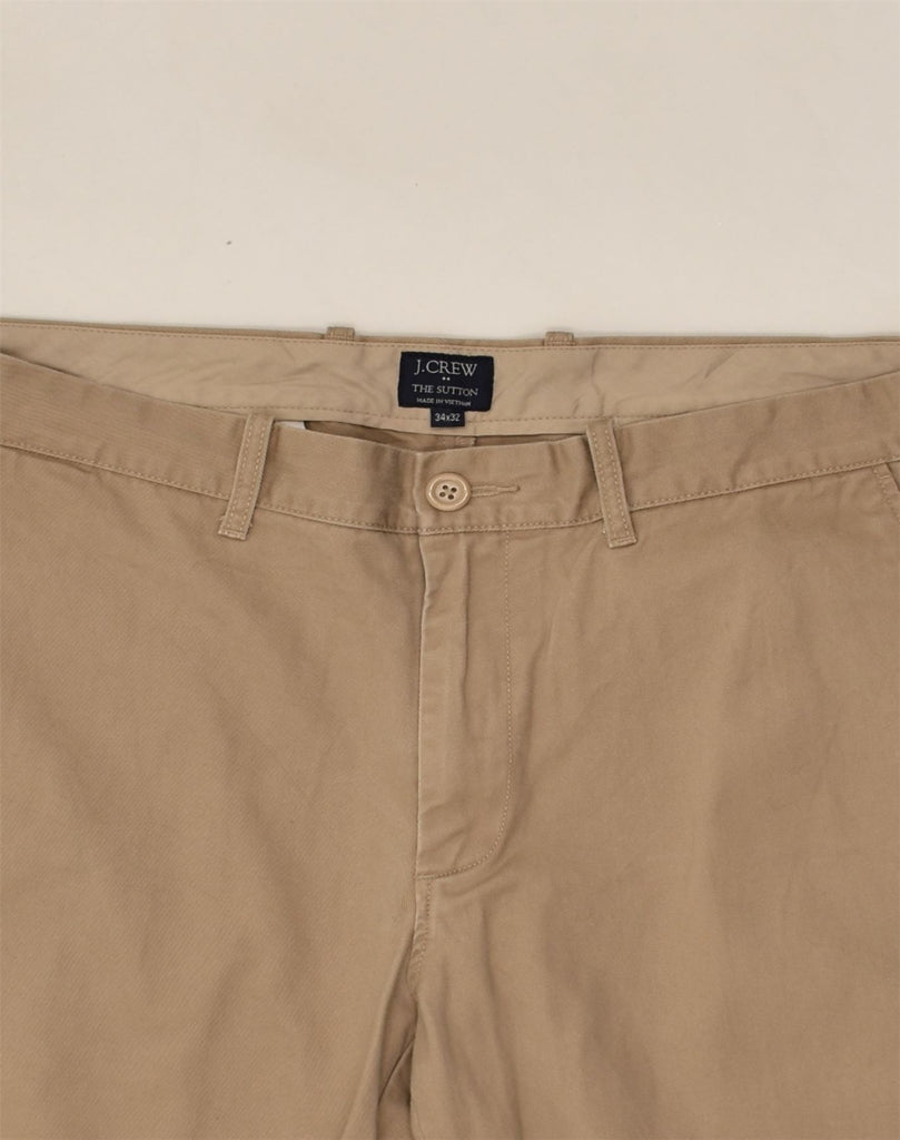 J. CREW Mens The Sutton Slim Chino Trousers W34 L32 Beige Cotton | Vintage J. Crew | Thrift | Second-Hand J. Crew | Used Clothing | Messina Hembry 