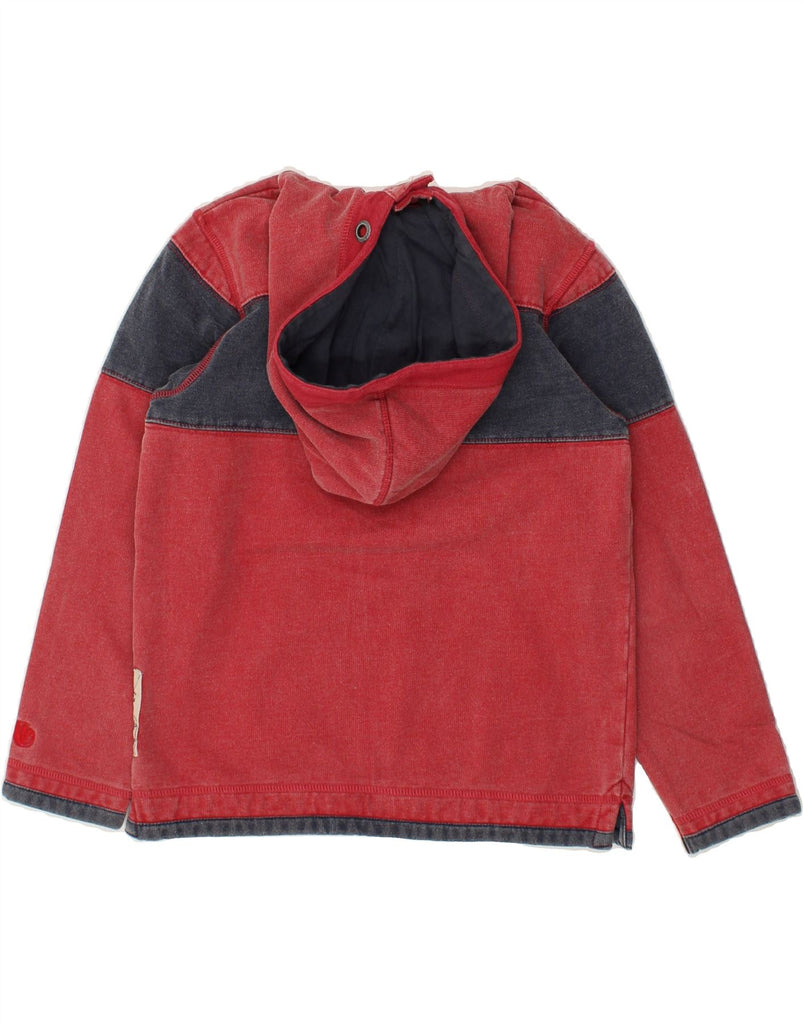 FAT FACE Boys Hoodie Jumper 8-9 Years Red Colourblock Cotton | Vintage Fat Face | Thrift | Second-Hand Fat Face | Used Clothing | Messina Hembry 