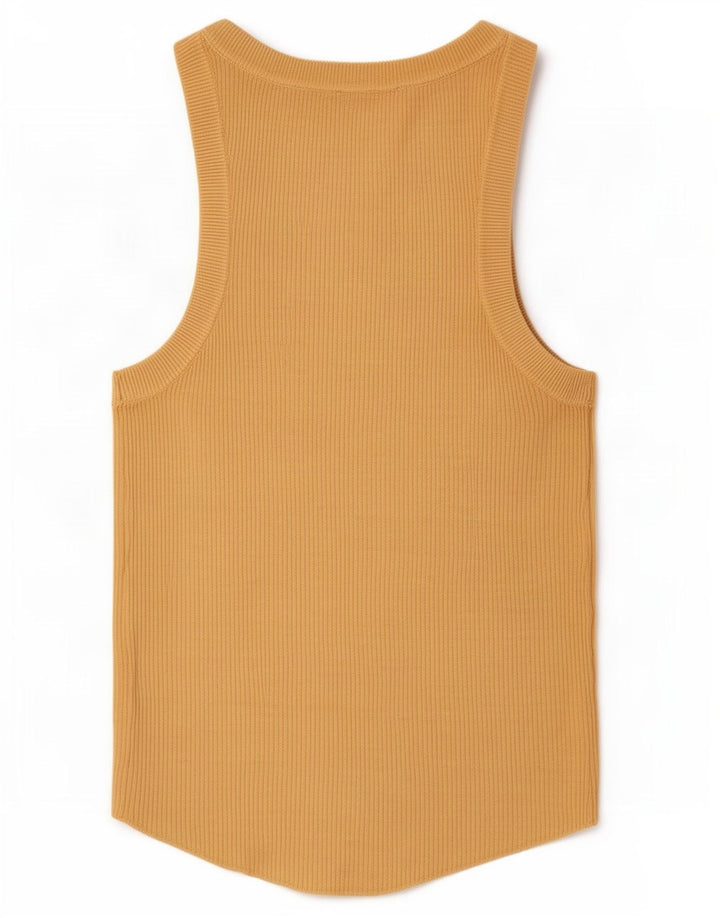 Zara Womens Vest Top UK 12 Medium Brown Viscose