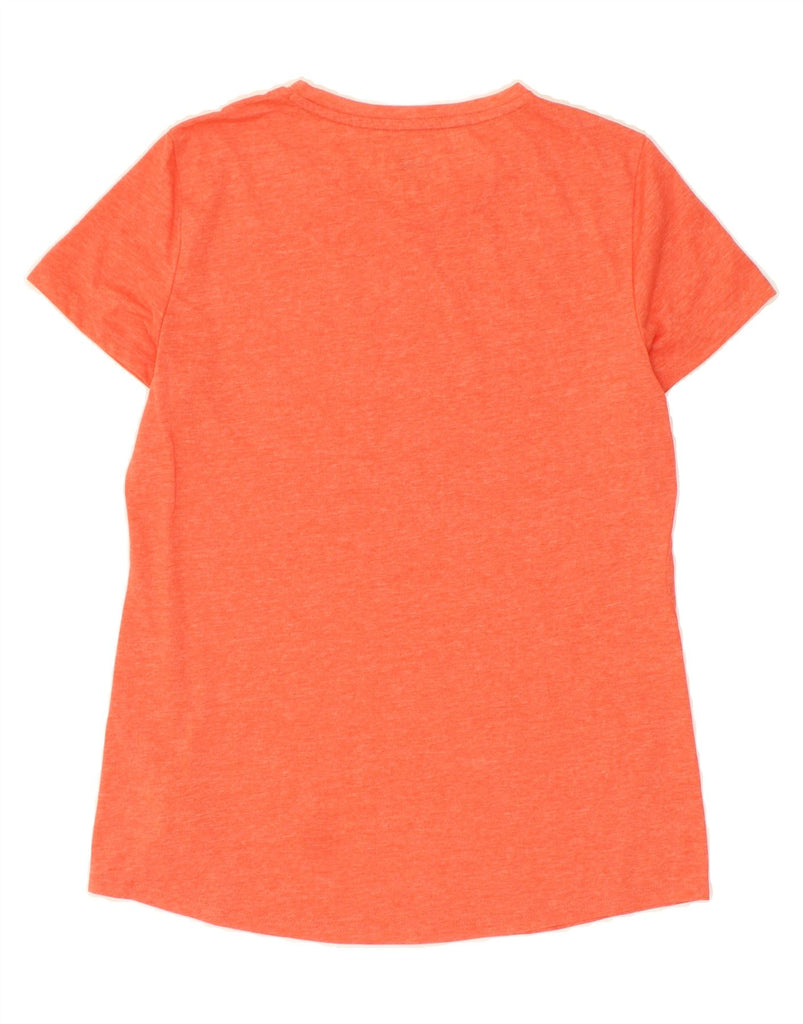 PUMA Womens Graphic T-Shirt Top UK 14 Medium Orange Polyester | Vintage Puma | Thrift | Second-Hand Puma | Used Clothing | Messina Hembry 