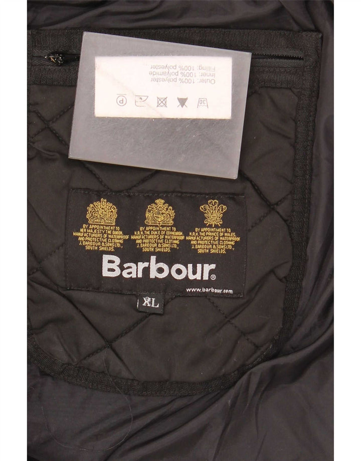 Barbour Mens Quilted Jacket UK 42 XL Black Polyester