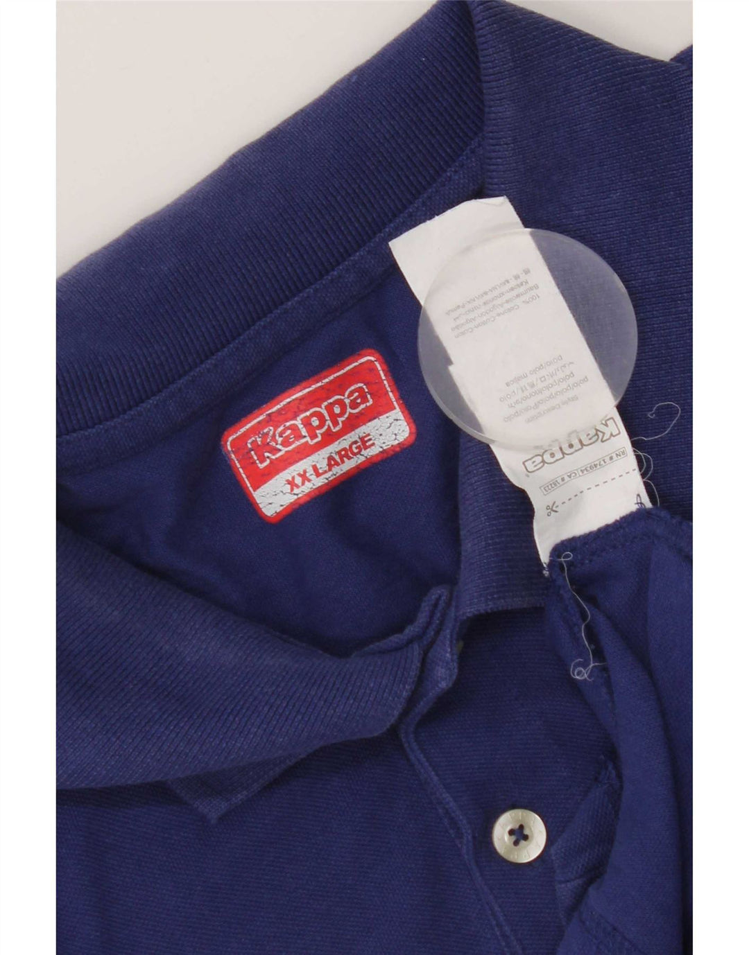 Kappa Mens Polo Shirt 2XL Blue Cotton