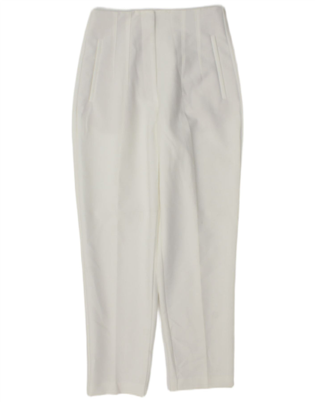 Zara Womens Tapered Suit Trousers Medium W28 L27 White Polyester