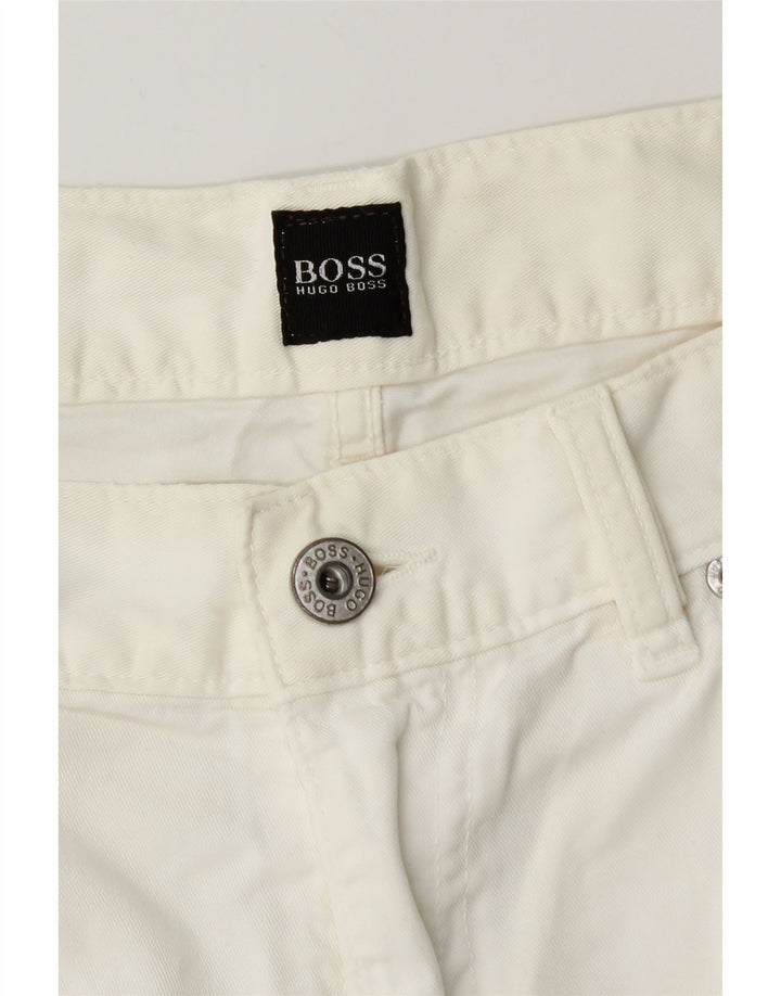 Hugo Boss Mens Straight Jeans W36 L35 White