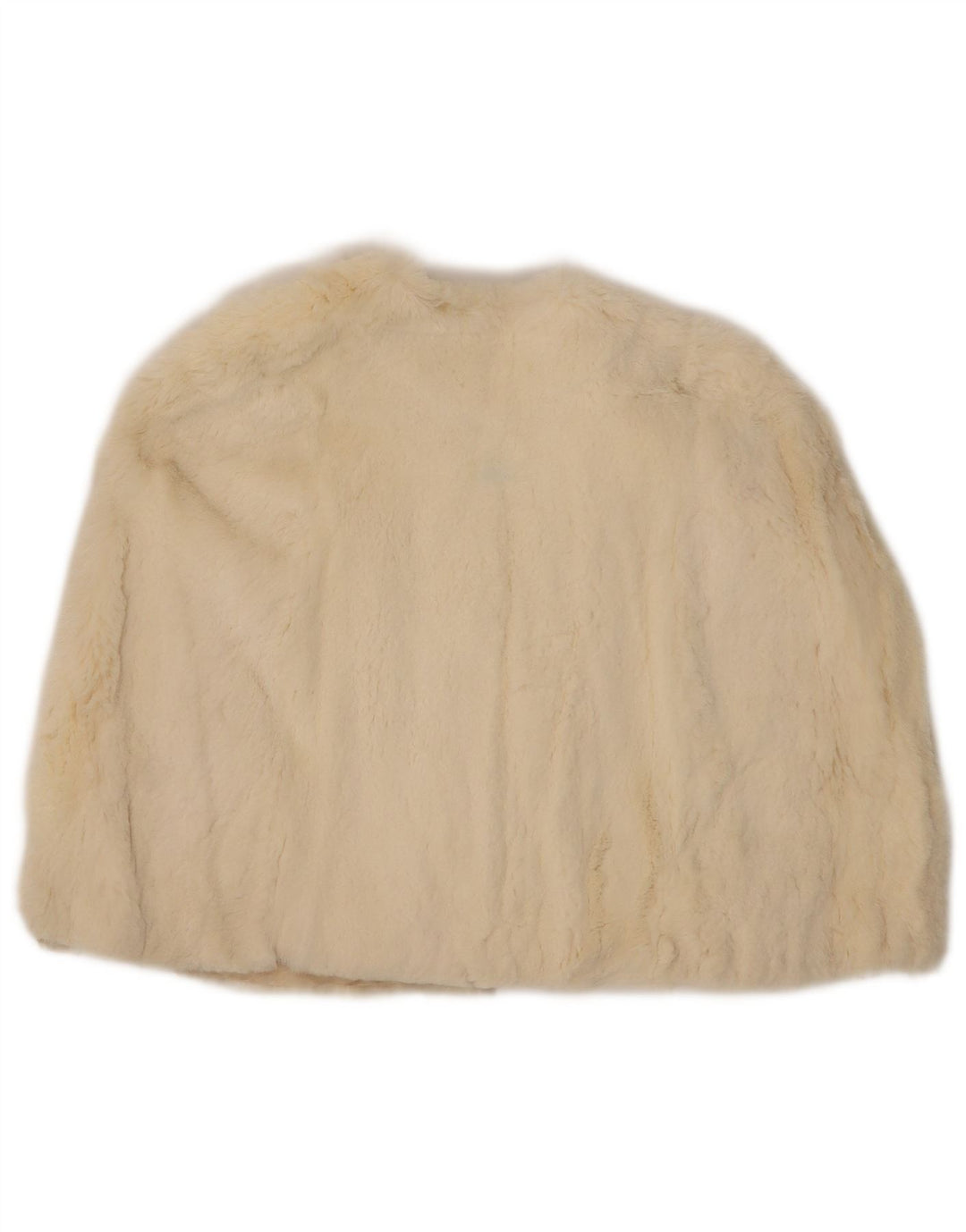 Vintage Womens Faux Fur Capelet Coat One Size Off White